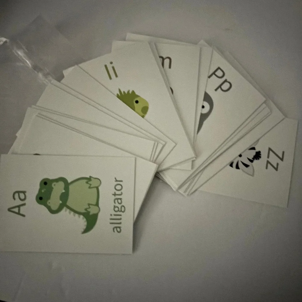 Animal Alphabet Flash Cards ABC Learning Set 26 Cards Toddler Preschool 4x6